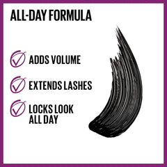 Maybelline Falsies Lift Mascara fibra-infusión para volumen intenso.