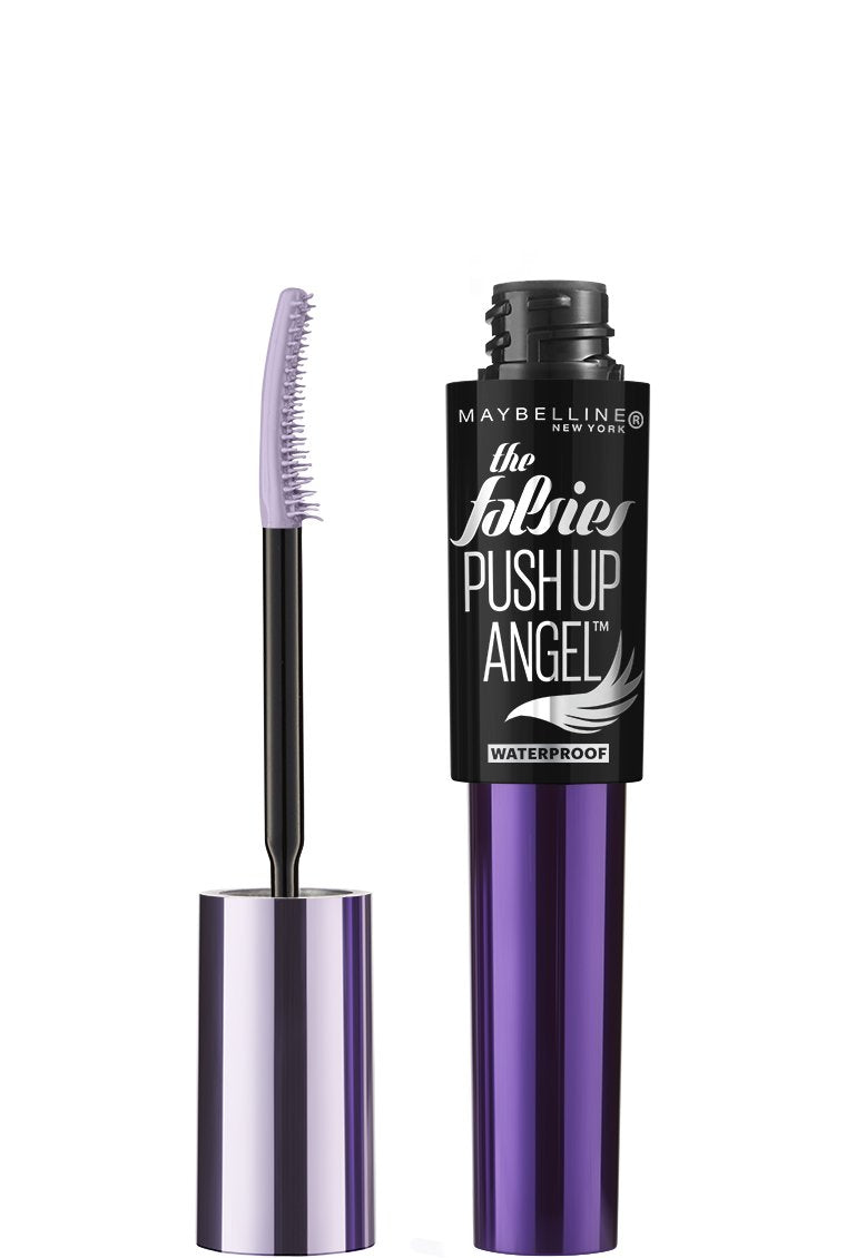 Maybelline Falsies Push Up Wing, cepillo, crea ala levantada y alarga pestañas para un acabado definido.