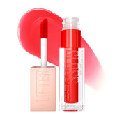 Maybelline Lifter Gloss Sweetheart en labios con hidratación y brillo suave.
