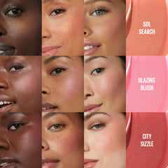 Maybelline Sunkisser aplica con suavidad, textura ligera para un rubor-bronceador sin recargar