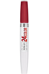 Maybelline Super Stay 24: aplicación en dos pasos para color duradero.