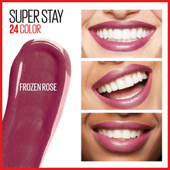 Maybelline Super Stay 24 dos pasos, combinación de color intenso y cuidado.