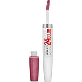 Maybelline Super Stay 24 labial Frozen Rose, color duradero y cómodo para todo el día.
