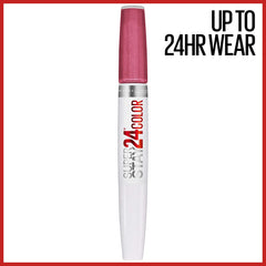 Maybelline Super Stay 24: labial líquido de dos pasos para acabado duradero.