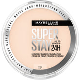 Maybelline Super Stay, envase dorado, acabado mate suave y duradero para uso diario