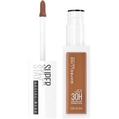 Maybelline Super Stay Corrector Líquido con aplicador flex, aplicación ergonómica y cobertura precisa.