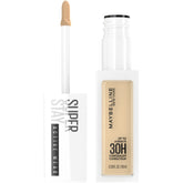 Maybelline Super Stay correcto líquido con aplicador flexible para uso diario cómodo.