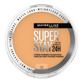Maybelline Super Stay Hybrid Polvo Base Cobertura Media: envase visible y acabado mate