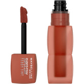 MAYBELLINE Super Stay Teddy Lip Tint, envase elegante con color duradero para todo el día.