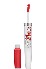 Maybelline SuperStay 24-2-Step Lipstick muestra pigmentos intensos para un color duradero