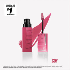 Maybelline Super Stay Vinyl Ink: brillo instantáneo para look nocturno.