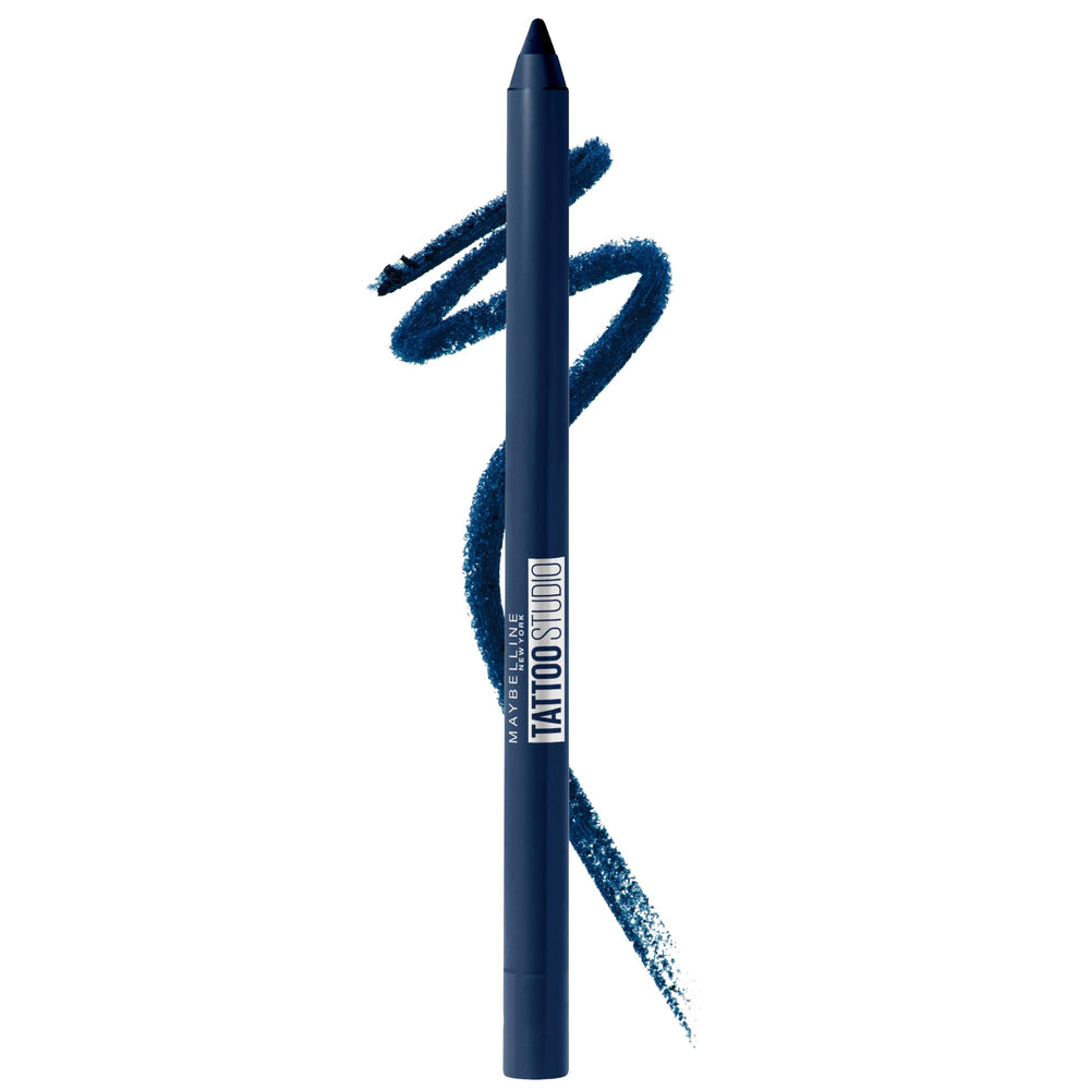Maybelline TattooStudio delineador azul marino para un estilo definido y duradero.