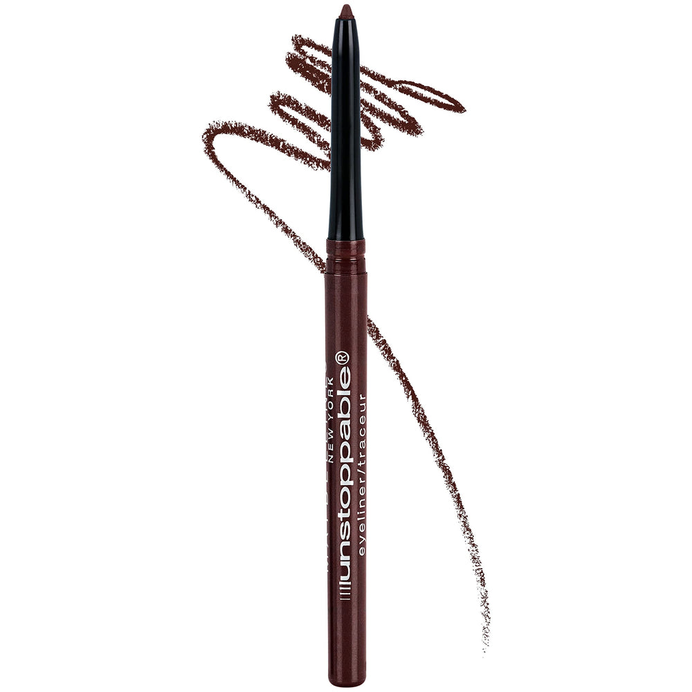Maybelline Unstoppable delineador mecánico cinnabar con punta afilada para trazos precisos.