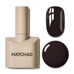 MAYCHAO esmalte gel 15ml marrón oscuro, botella frontal para color intenso y duradero