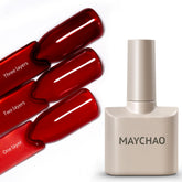MAYCHAO esmalte gel jelly burdeos 15 ml con acabado translúcido para uñas elegantes