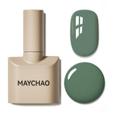 MAYCHAO esmalte gel verde salvia 15 ml, color elegante y duradero para uñas diarias.