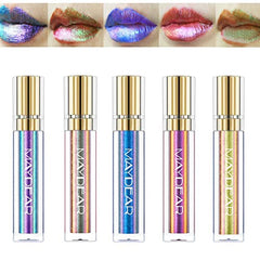 Maydear Camaleón Labial: set de 5 colores con pigmentación intensa para un look audaz.