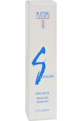 Mayumi Aceite Esqualano: botella elegante para hidratación suave de la piel.