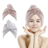 M-bestl toalla para cabello con microfibra y botones para secado rápido