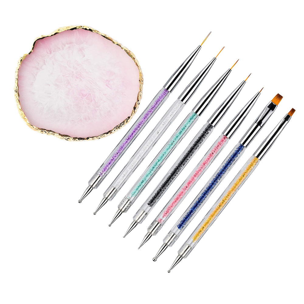 Mcduyant pinceles para uñas: conjunto de 8 pinceles para diseño detallado.