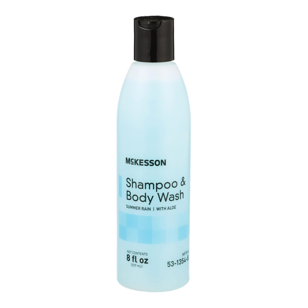 McKesson gel de baño y champú con aloe, botella 8 oz, para piel sensible y cabello suave