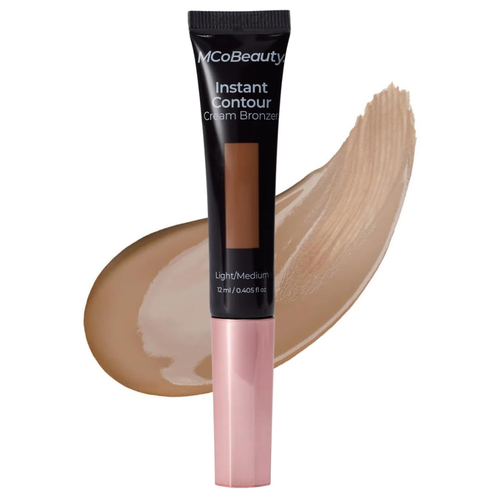 MCoBeauty contorno crema tono claro-mediano con aplicador cojín integrado para aplicación precisa