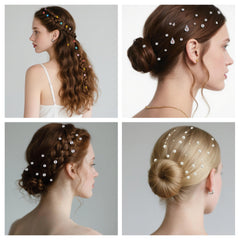 Joyas para el cabello con perlas de MDDRUIQI, ideal para estilos únicos.