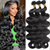 MDL cabello brasileño virgen color natural, mechón para peinado suave diario.