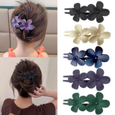 Mdscve clip floral plana blanca para recogidos rápidos y elegantes