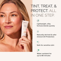 MDSolarSciences crema tintada mineral SPF 30: acabado mate natural sin rastro blanco