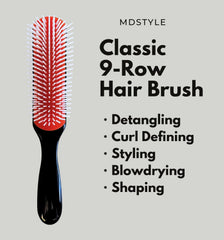 MDSTYLE cepillo desenredante uso seco o mojado, ideal para estilos rápidos.