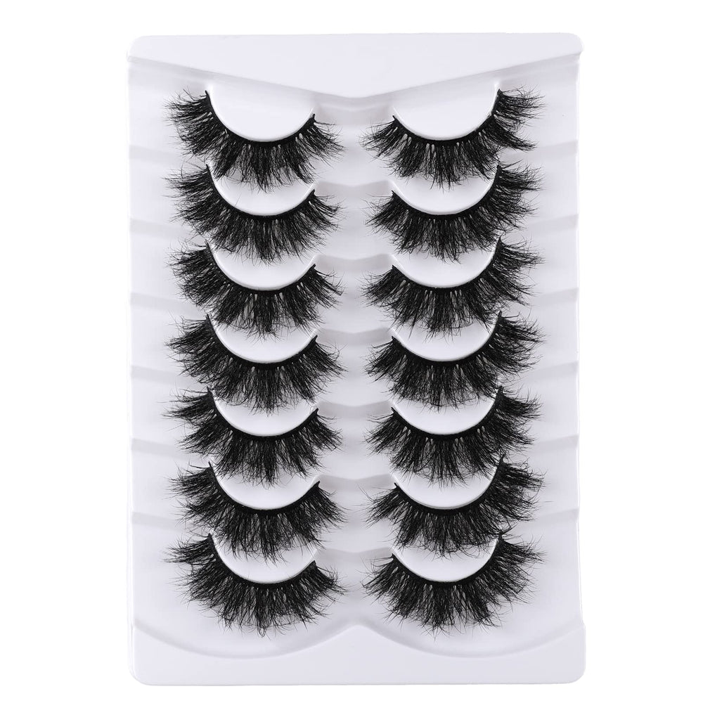 Pestañas postizas Mebver estilo ojo de gato para un look intenso y natural.