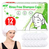 Gorro MED sin enjuague para ducha, 12 paquetes, limpieza rápida sin agua