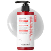 Medicube Body Peel Shot bottle with HOCl for gentle exfoliation and calming feel