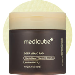 Medicube Deep Vita C Pad lado en relieve exfoliante para exfoliación suave