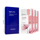 Mediheal Collagen Essential, embalaje sostenible para cuidado diario de la piel.