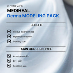 Mediheal Pack Derma Modelado: aplicación de mascarilla fácil en casa.
