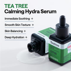 Suero de Mediheal con árbol de té mejora hidratación y sensación fresca.