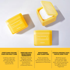 Mediheal Vitamide Brightening Pad Aplicación facial rápida con cobertura amplia.