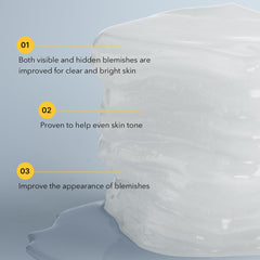 Mediheal Vitamide Brightening Pad Ingredientes clave con vitaminas revitalizantes.