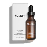 Medik8 C-Tetra Luxe, bote de suero equilibrio: piel más suave y tono uniforme.
