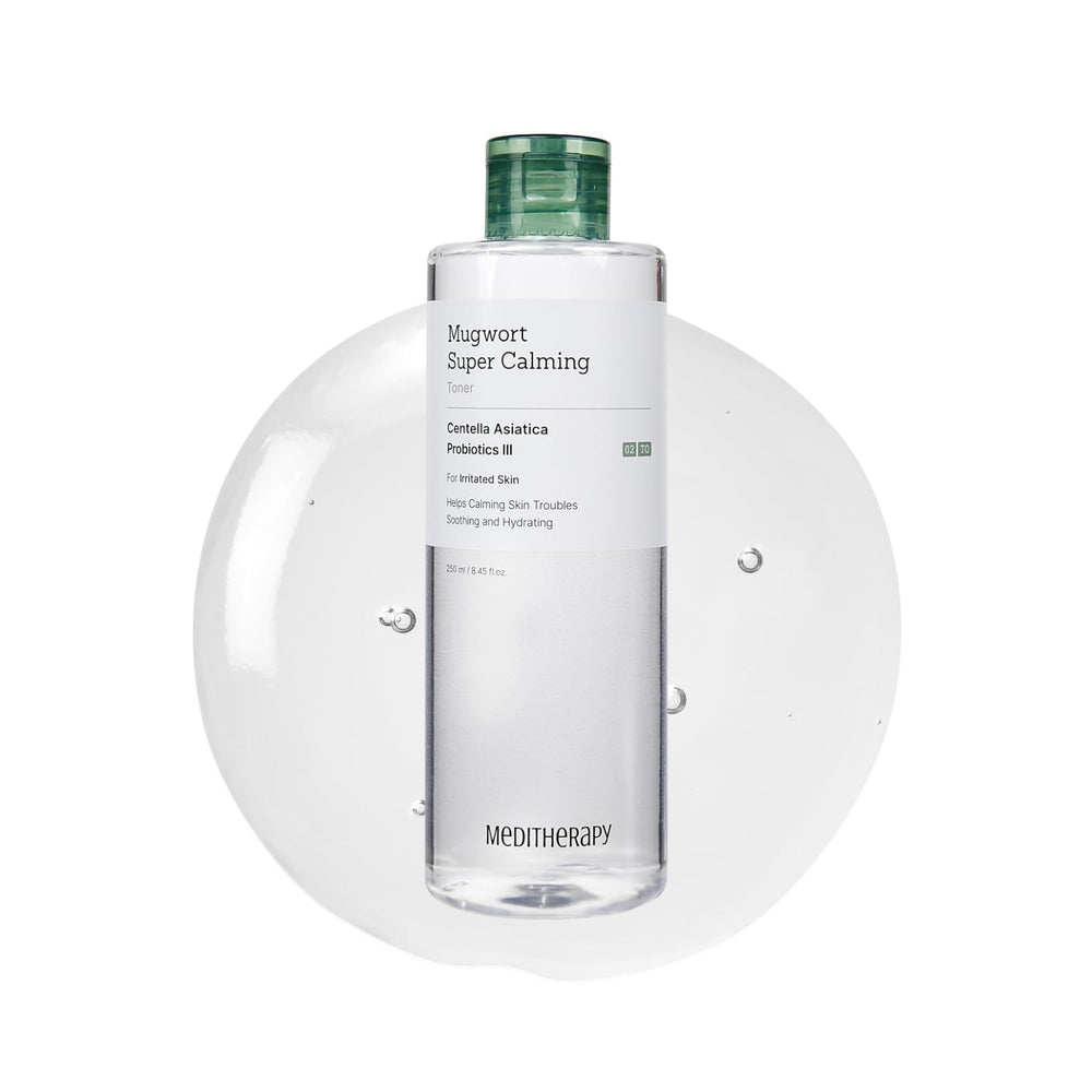Meditherapy Tónico Calmante de Artemisa, botella con vertido suave, ideal para iniciar la rutina de cuidado.
