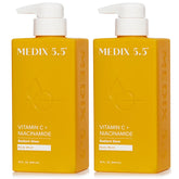 Medix 5.5 Radiant Glow: botella de gel de ducha con aroma cítrico para piel suave.