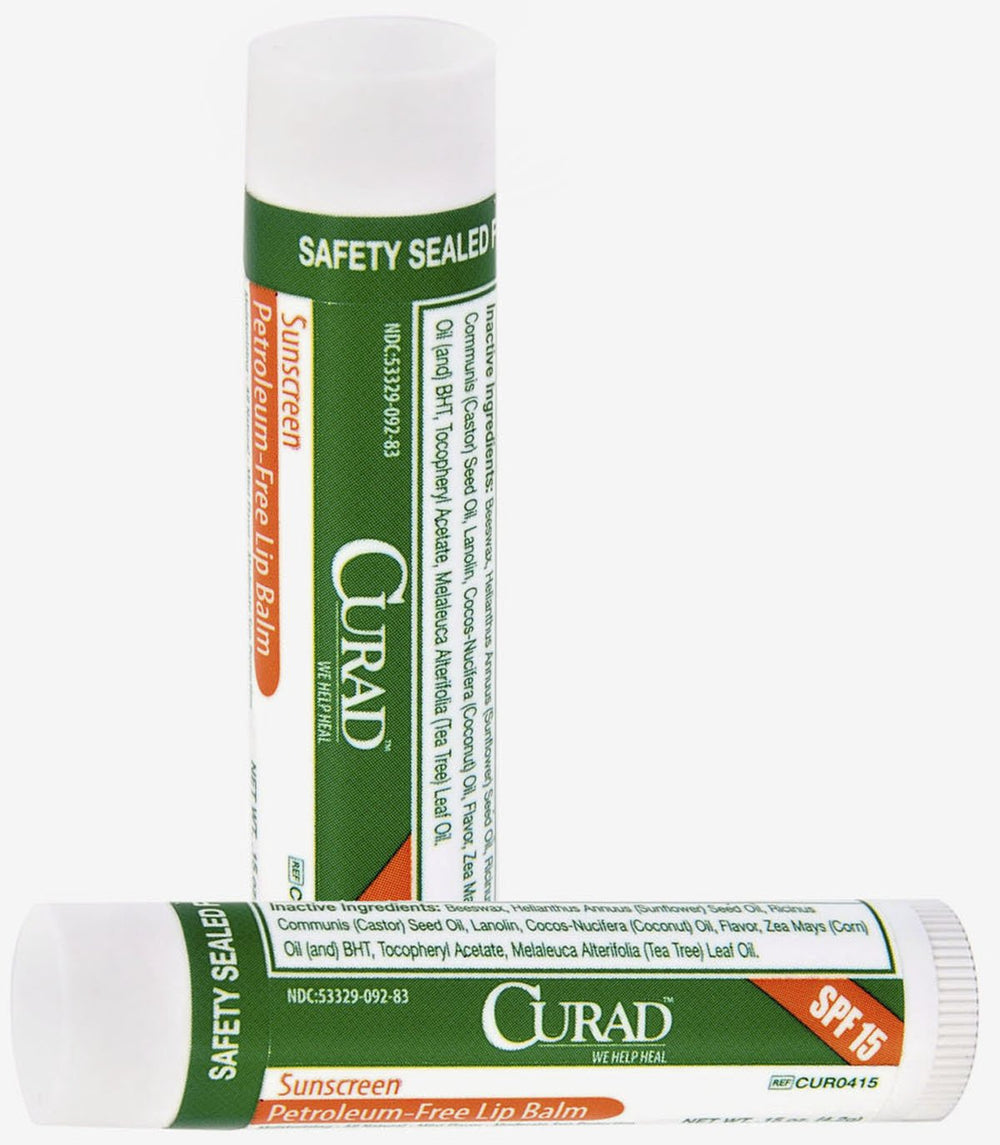 Medline Curad bálsamo labial con SPF 15, sabor a menta, alivio para labios secos