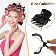 Medoca prendedores con garras para rulos, agarre firme sin dañar el cabello.
