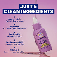Megababe Après Shave Oil, gota precisa para aplicar, reduce irritación tras depilación.