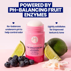 Megababe Daily Deodorant Smoothie Deo application photo demonstrates easy on-skin use.