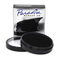 Mehron Paradise Makeup AQ, pintura facial negra para maquillaje de escena intenso.