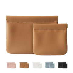 MEIBOOCH bolsa-maquillaje grande con dos bolsillos internos para organizar cosméticos.