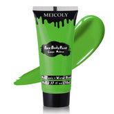 Pintura MEICOLY verde claro para cara y cuerpo, cobertura uniforme para festivales.